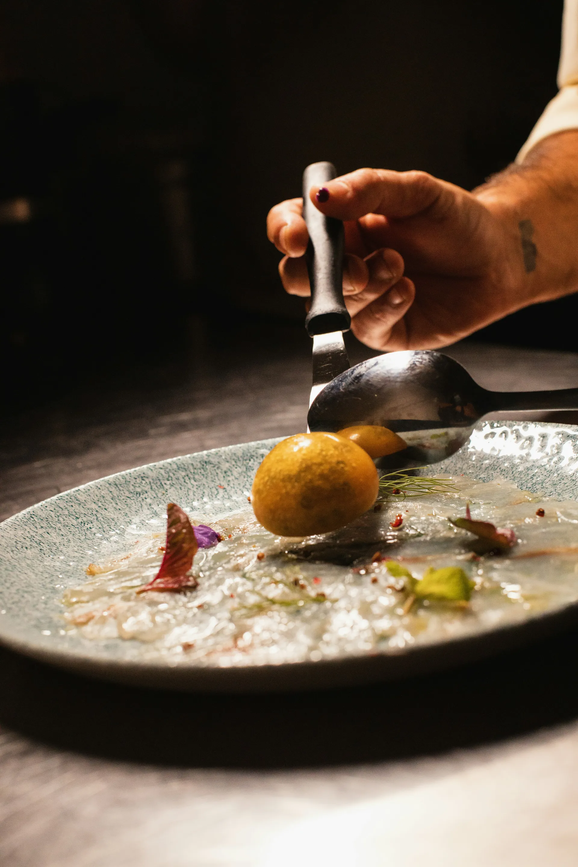 Private chef preparing a meal